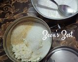 A picture of step 2 of Chhena Poda.