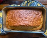 A picture of step 4 of Poor Man's Bread - vegan jackfruit cake.