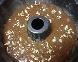 A picture of step 5 of Bean Brownie bundt walnut cake eggfree.