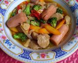 Foto langkah ke 7 dari resep Sosis Sayur Saus Tiram.