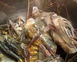 A picture of step 1 of Cheesy Baked Tiger Prawns with Yi Mein Noodles.