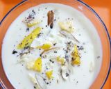 A picture of step 4 of Mango Rasmalai.