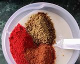 A picture of step 2 of Rasila Dahi Aloo.