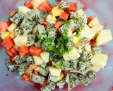 A picture of step 1 of Healthy Ambrosia Salad.