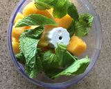 A picture of step 2 of Mango mint Sorbet.