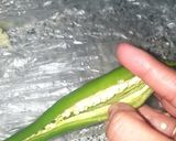 A picture of step 2 of Stuffed Mirchi Pakoda.