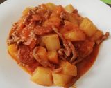 Foto del paso 5 de la receta Papas con chorizo picante y carne picada
