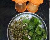A picture of step 1 of Mint Moong bean sprouts Salad.