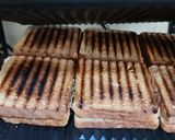 A picture of step 6 of Brown bread Potato stuff peanuts butter grilled sandwich.