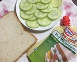 A picture of step 1 of Mayo Cucumber Sandwich.