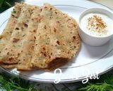 A picture of step 4 of Dill Capsicum Parathas.