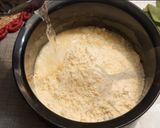 A picture of step 1 of Palak chaat.