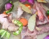 A picture of step 1 of Chicken Stock.