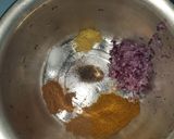 A picture of step 2 of Wedges masala.