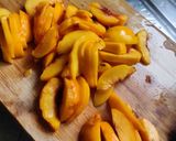 A picture of step 1 of Peach cobbler.