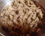 A picture of step 1 of Mashed brinjals with bajra roti baingan ka bartha and bajre ki roti.