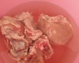 A picture of step 1 of Mutton yakhni.