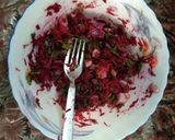 A picture of step 1 of Beetroot sandwich.