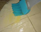 A picture of step 3 of Pattis on patela with ready-made paratha.