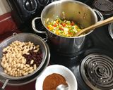A picture of step 1 of Vegan Chili.