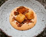 Foto del paso 7 de la receta: Bacalao a la andaluza con cremoso de revolconas y rovellons