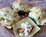 Foto del paso 5 de la receta: Calabacín relleno de verduras, mejillones y sepia