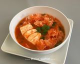 Foto langkah ke 5 dari resep Sup Tomat Merah Jamur Putih.