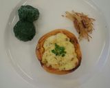 Foto del paso 3 de la receta: Morrón relleno con timbal de espinaca