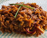 Foto del paso 6 de la receta: Tartera de arroz seco con gambas rojas