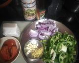 A picture of step 1 of Chilli Paneer.
