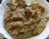 A picture of step 6 of Posta dana (khas khas)and badaam halwa.