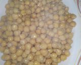 A picture of step 2 of Aloo chana chat.
