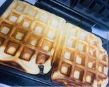 A picture of step 8 of Banana Waffles with chocolate & Cream Cheese.