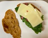 A picture of step 2 of Omu Sandwich (Sandwich wrapped with egg fry).