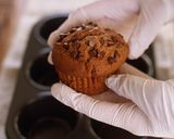 A picture of step 9 of Double Chocolate Muffins.