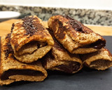 Foto del paso 5 de la receta: Rollitos rellenos de plátano 🍌y chocolate🍫