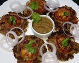 A picture of step 5 of Peshawari chapli kabab.