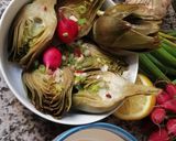 Une image de l'étape 6 de Artichaud poivrade vinaigrette cibette radis rose🥙.