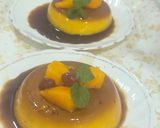 A picture of step 9 of Custard Mango caramel pudding.