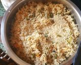 A picture of step 1 of Veggies rice#author marathon.