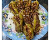 बेसन मसाला स्टफ मिरची (Besan Masala Stuff Mirchi Recipe In Marathi) रेसिपी स्टेप 5 फोटो 