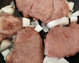 A picture of step 1 of My Braising Steak in Onion Gravy 🤩.
