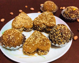 A picture of step 6 of Peanuts and dates sweet.