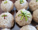 A picture of step 3 of Coconut ladoo.