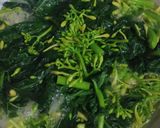 Foto langkah ke 1 dari resep Tumis Pedas Daun dan Bunga Pepaya.