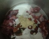 A picture of step 1 of Khara Masala Gosht 🐐.