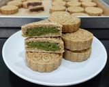 Foto langkah ke 1 dari resep Anabolic Oat Crusted Pandan Mooncake |High Protein, Low Calorie, Sugar & Gluten Free.