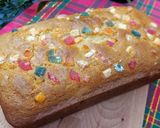 A picture of step 5 of Eggless tutti fruiti cake.