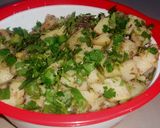 A picture of step 3 of Falahari aloo.