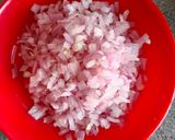 A picture of step 2 of Paneer cheese ghotala.